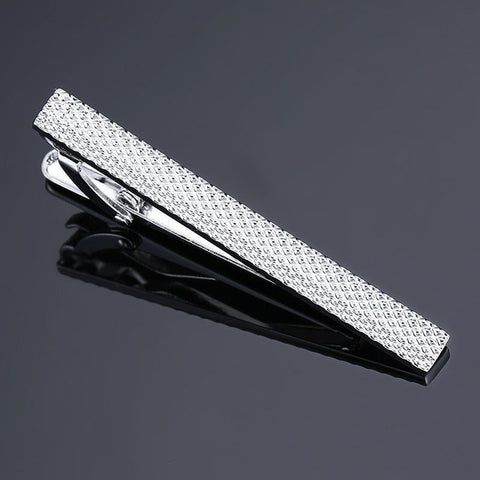 DY New and high quality laser engraving tie clip fashion style gold silver and black men's business tie pin Free Delivery