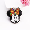 Cute Cartoon Keychain Silicone Stitch Protective Key Case Cover for Key Control Dust Cap Holder Gift Women Key Chain